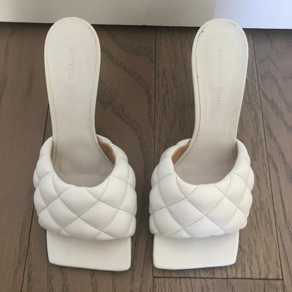 BOTTEGA VENETA DREAM PADDED SANDALS // White 37 - Picture 2 of 4